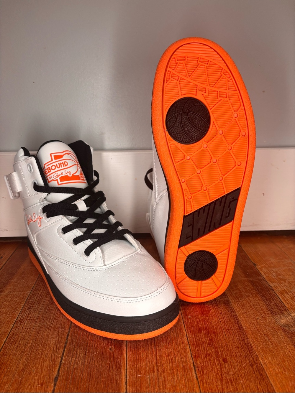Ewing Athletics 33Hi x Orion Rebound White Orange Black Men’s Size 8.5 Retro NEW